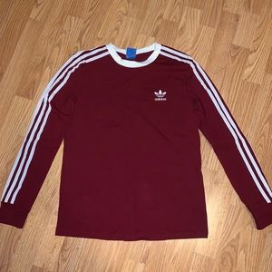 Maroon Adidas long sleeve shirt